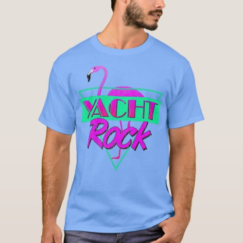 Yacht Rock Party Boat Drinking graphic 80s Faded T_Shirt