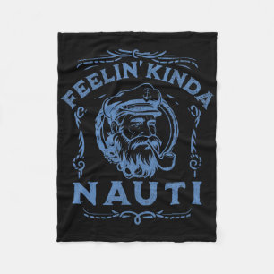 Yacht Rock Party Nauti Motor Boat Captain Love Mot Fleece Blanket