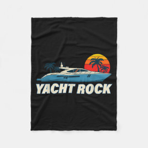 Yacht Rock Retro Vintage 70s 80s Music Drinking Fleece Blanket