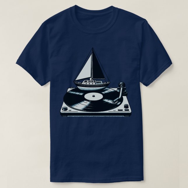 Yacht Rock Vinyl Lover 1 T-Shirt (Design Front)