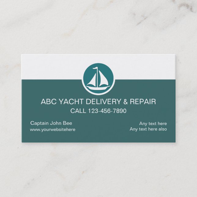 Yacht Service Business Cards (Front)