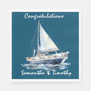 Yacht themed, Nautical Congratulatory  Napkins