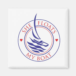 Yachtees_She Floats My Boat Magnet