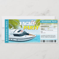 Yachting Boat Cruise Birthday Party Invitation