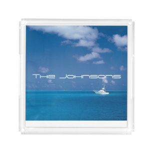 Yachting into the Blue Acrylic Tray