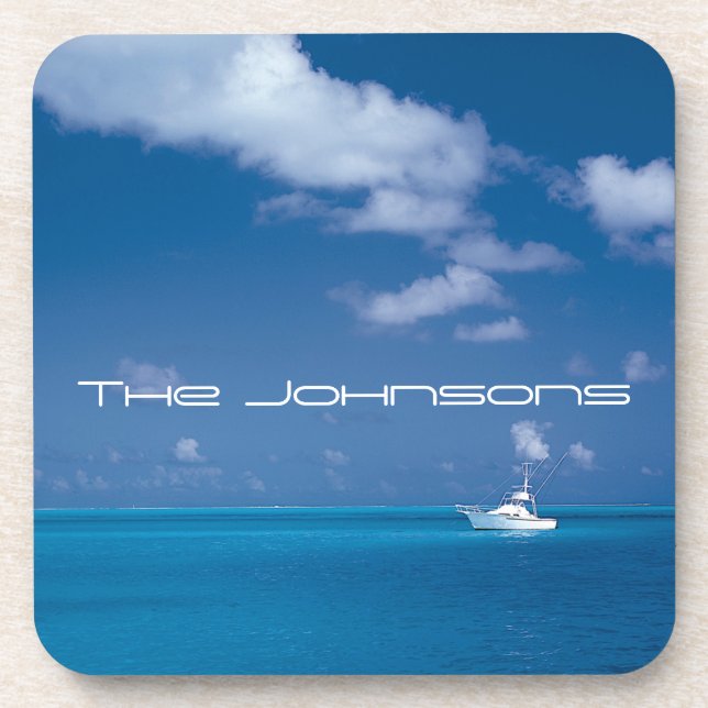 Yachting into the Blue Beverage Coaster (Front)