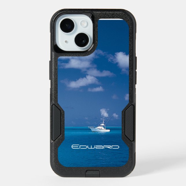 Yachting into the Blue iPhone 15 Case (Back)