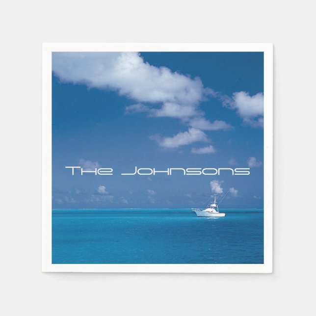 Yachting into the Blue Napkins (Front)