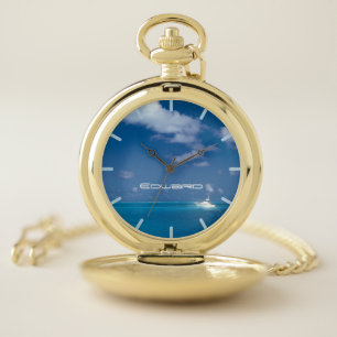 Yachting into the Blue Pocket Watch
