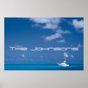 Yachting into the Blue Poster