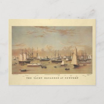 Yachts At Newport Postcard by RomanticArchive at Zazzle