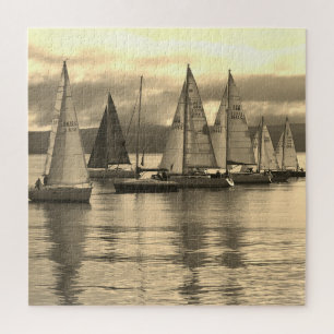 Yachts in Rothesay Bay, Scotland. Jigsaw Puzzle