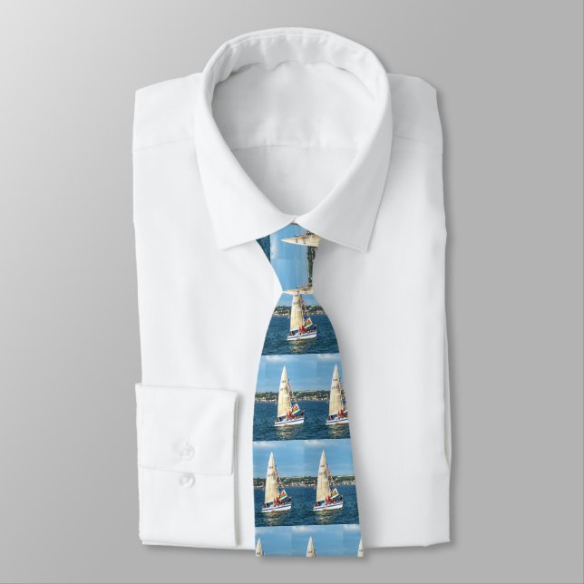 Yachts Neck Tie (Tied)