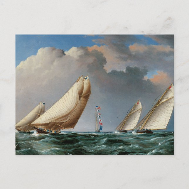 Yachts Rounding The Mark Postcard (Front)