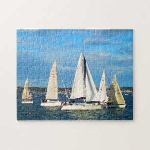 Yachts sailing in Jersey Jigsaw Puzzle