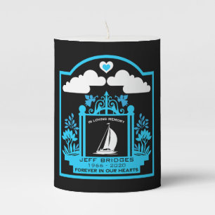 Yachtsman Yachtswoman Funeral Memorial Pillar Candle