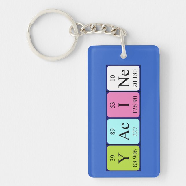 Yacine periodic table name keyring (Front)
