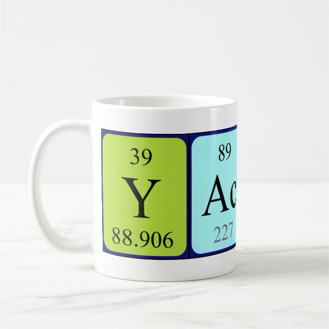 Yacine periodic table name mug (Left)