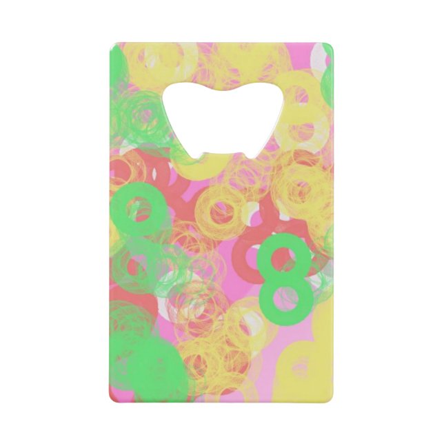 yaei abstract art 888888 credit card bottle opener (Front)