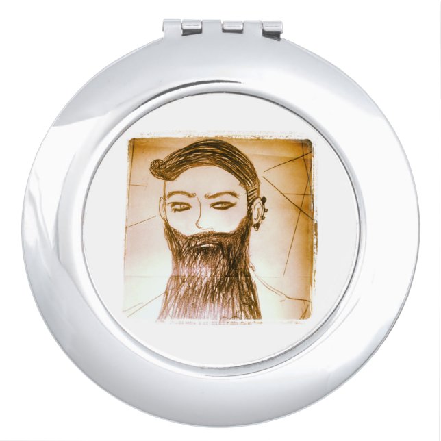 yaei bearded guy will save your momma  compact mirror (Front)