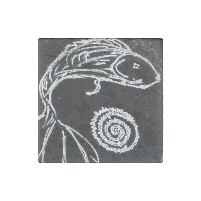 Yaei Betta fish Stone Magnet (Front)