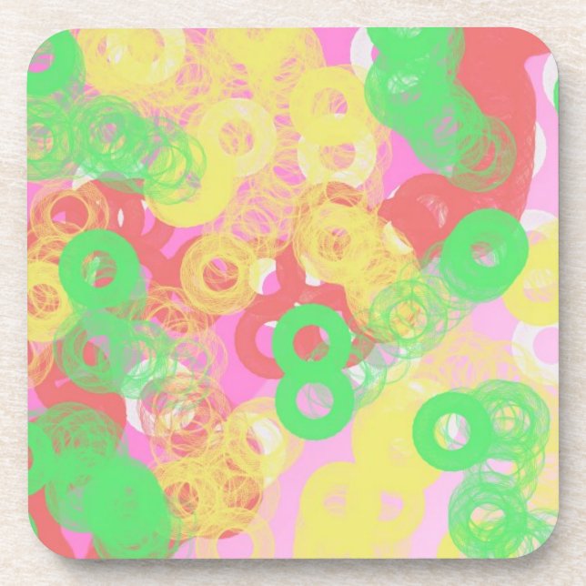 yaei candy design so fantastic beverage coaster (Front)