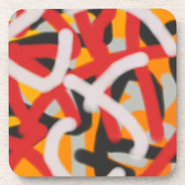 yaei colorful 0748 abstract art coaster (Front)
