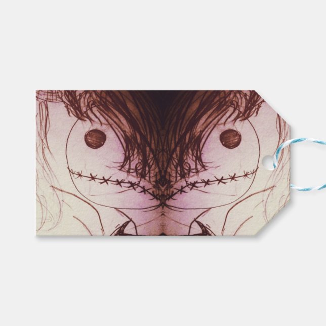 yaei creepy doll art  gift tags (Front (Horizontal))
