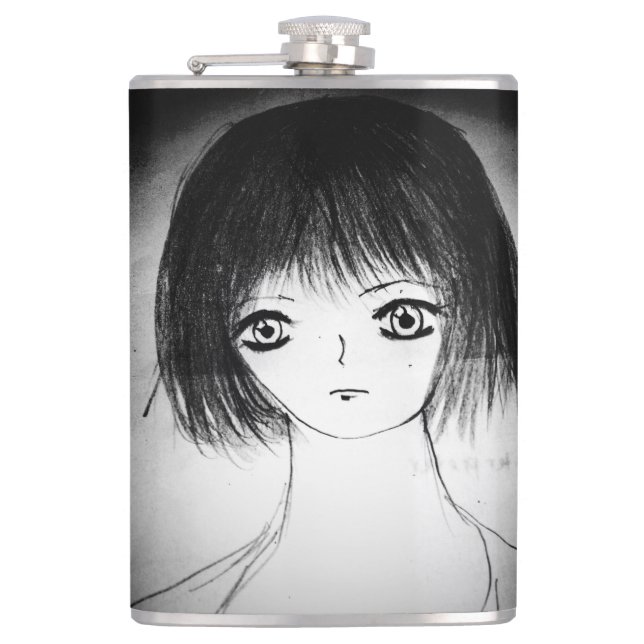 yaei cute manga anime kawaii girl    flask (Front)