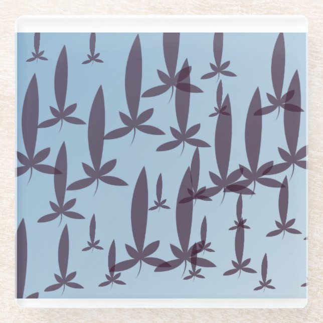 yaei lupines design eternity    glass coaster (Front)