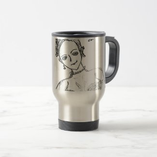 punk girl travel mug
