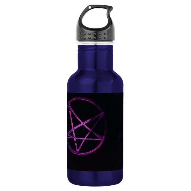 yaei purple pentagram  stainless steel water bottle (Front)