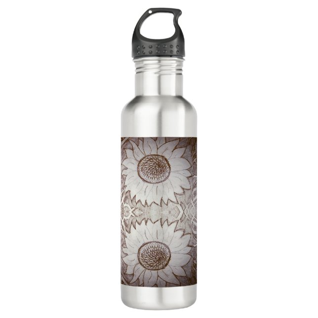 yaei sunflower at home stainless steel water bottle (Front)