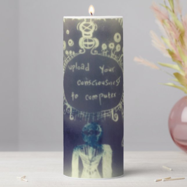 yaei Upload your consciousness to computer Pillar Candle (In Situ)