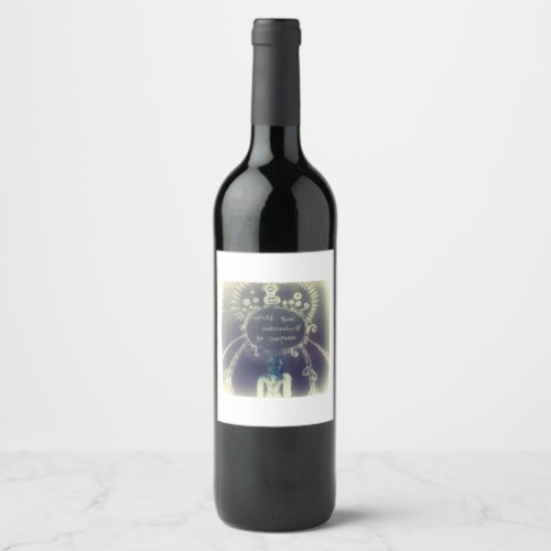 yaei upload your consciousness to computer wine label