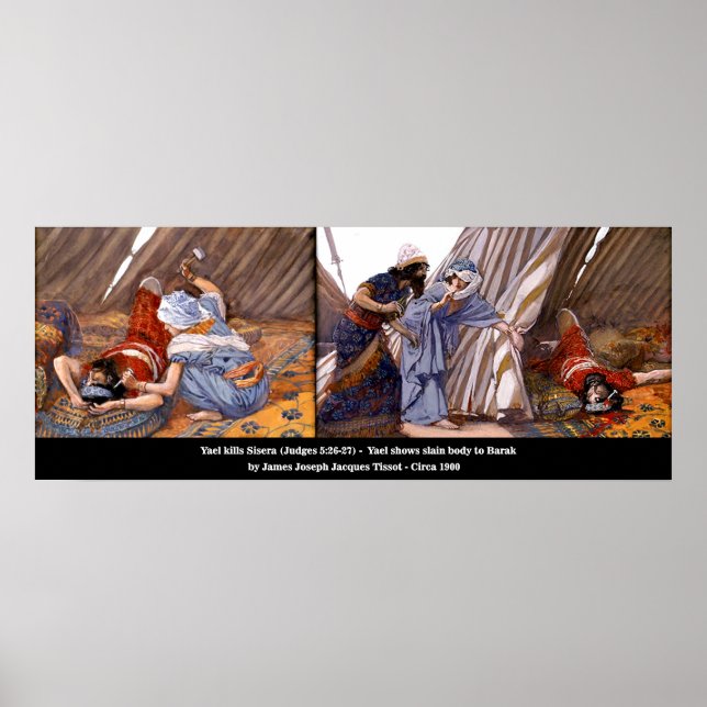 Yael Slays Sisera #4 - Judges 5:26-27 Poster (Front)