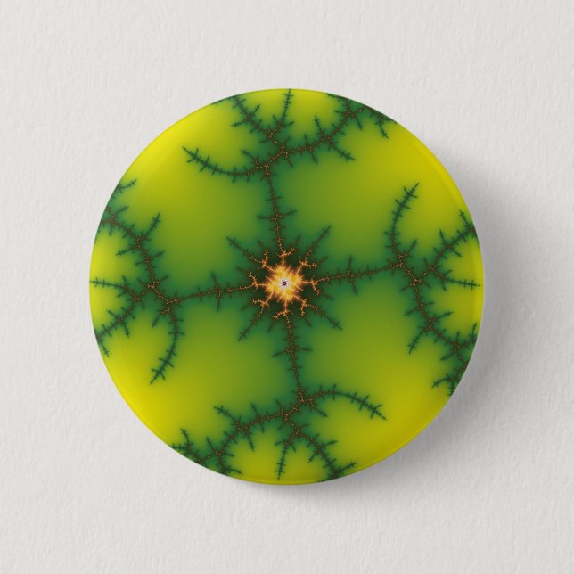 Yag Beam Fractal Art Button (Front)