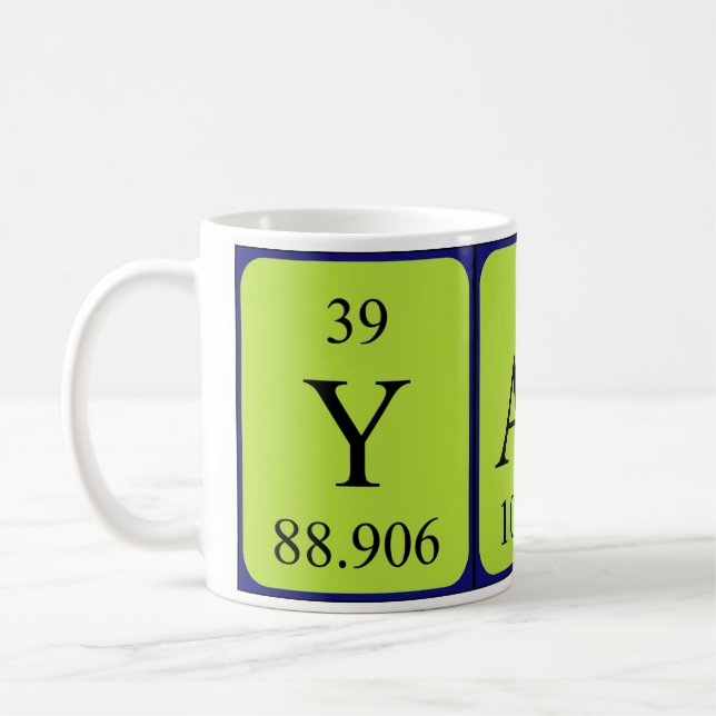 Yago periodic table name mug (Left)