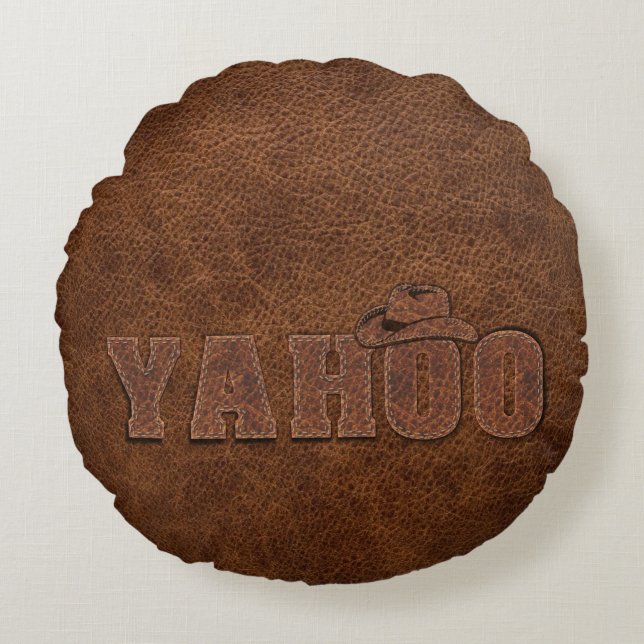 YAHOO western style Round Pillow (Front)