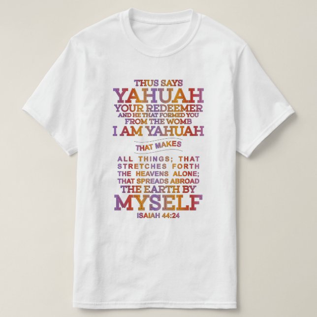Yahuah T-Shirt (Design Front)