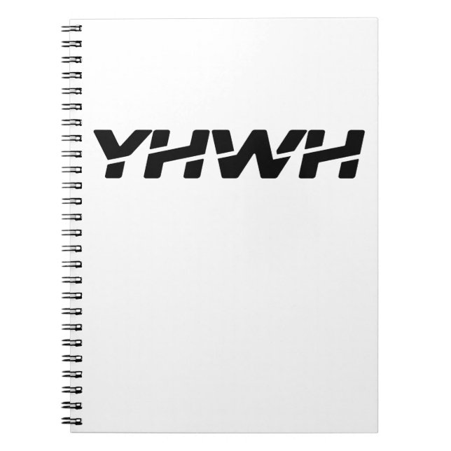 Yahweh Black Spiral Notebook (Front)