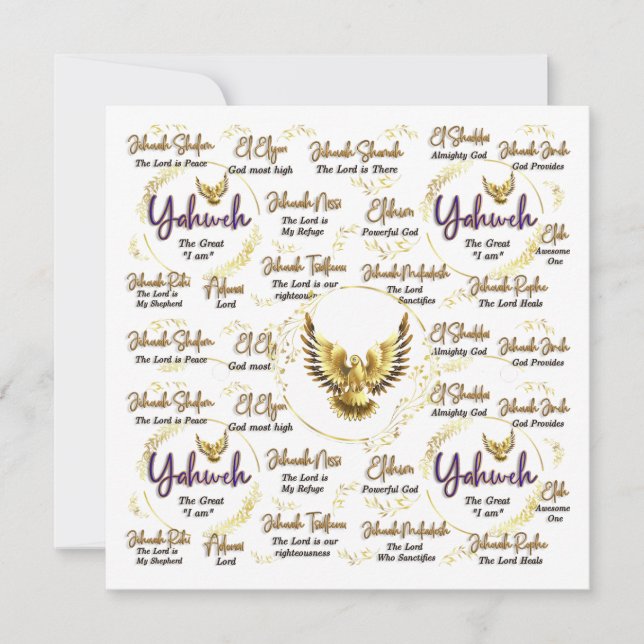 Yahweh Greeting Card (Front)
