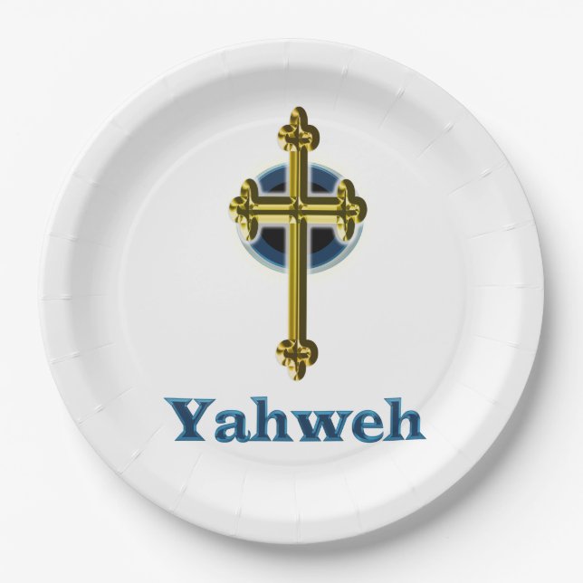 Yahweh phone cases and laptop cases paper plates (Front)