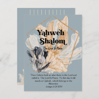 Yahweh Shalom | Names of God Devotional Scripture Postcard