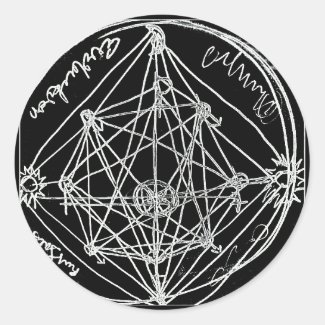 yaie alchemical transmutation art classic round sticker