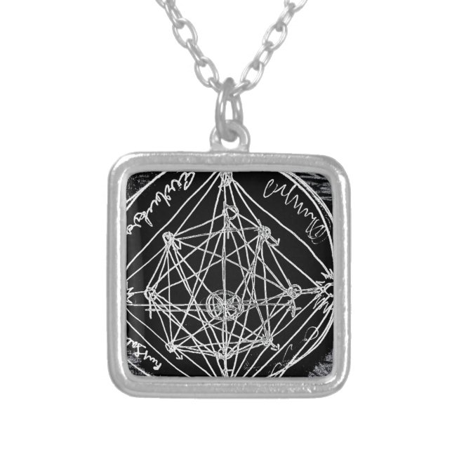 yaie alchemical transmutation art silver plated necklace (Front)
