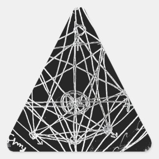 yaie alchemical transmutation art triangle sticker
