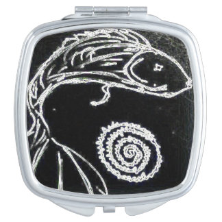 Yaie Betta fish drawing Compact Mirror