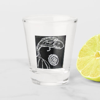 yaie betta fish drawing shot glass