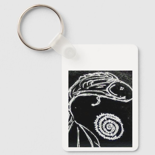 yaie betta fish keychain (Front)